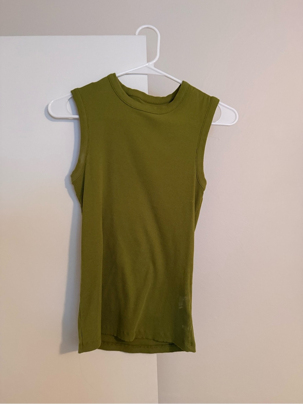 a new day Olive Green Ribbed Mock-Neck Tank